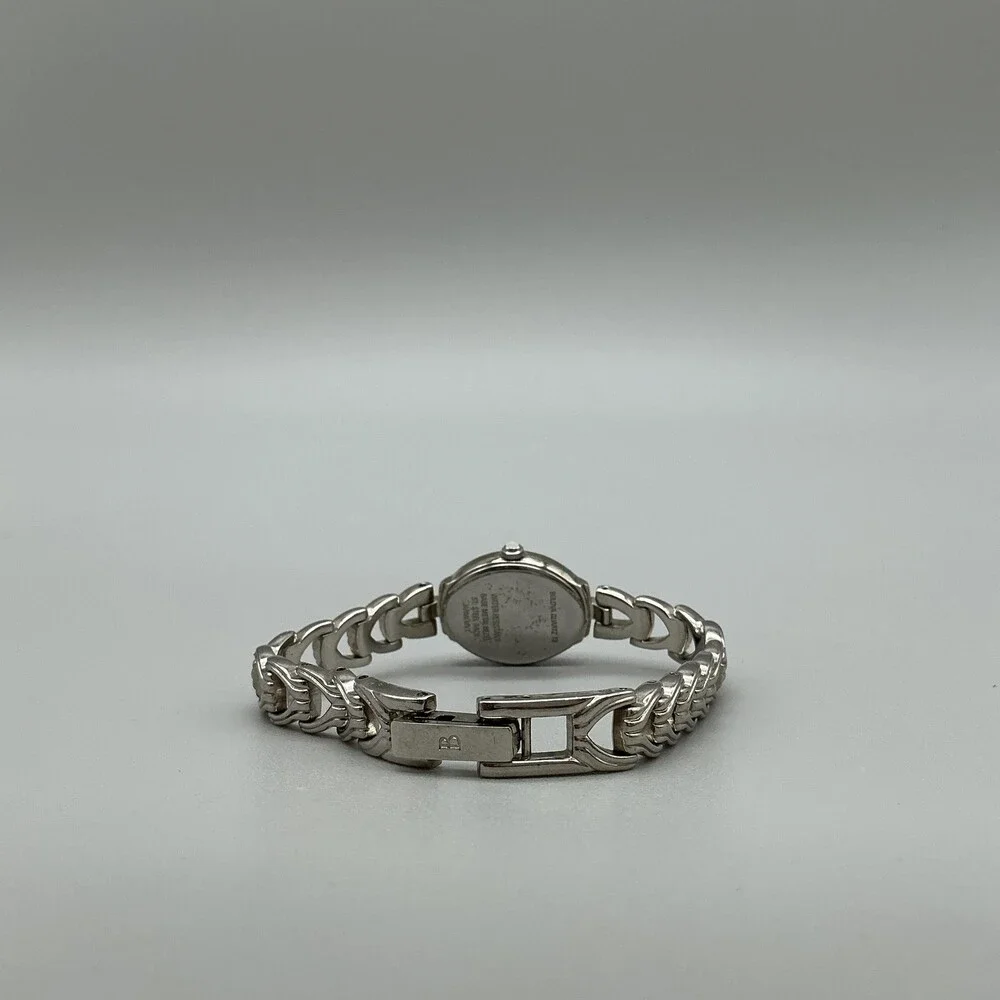 Bulova Womens Watch 17mm White Dial Silver Tone Bracelet New Battery 6.25